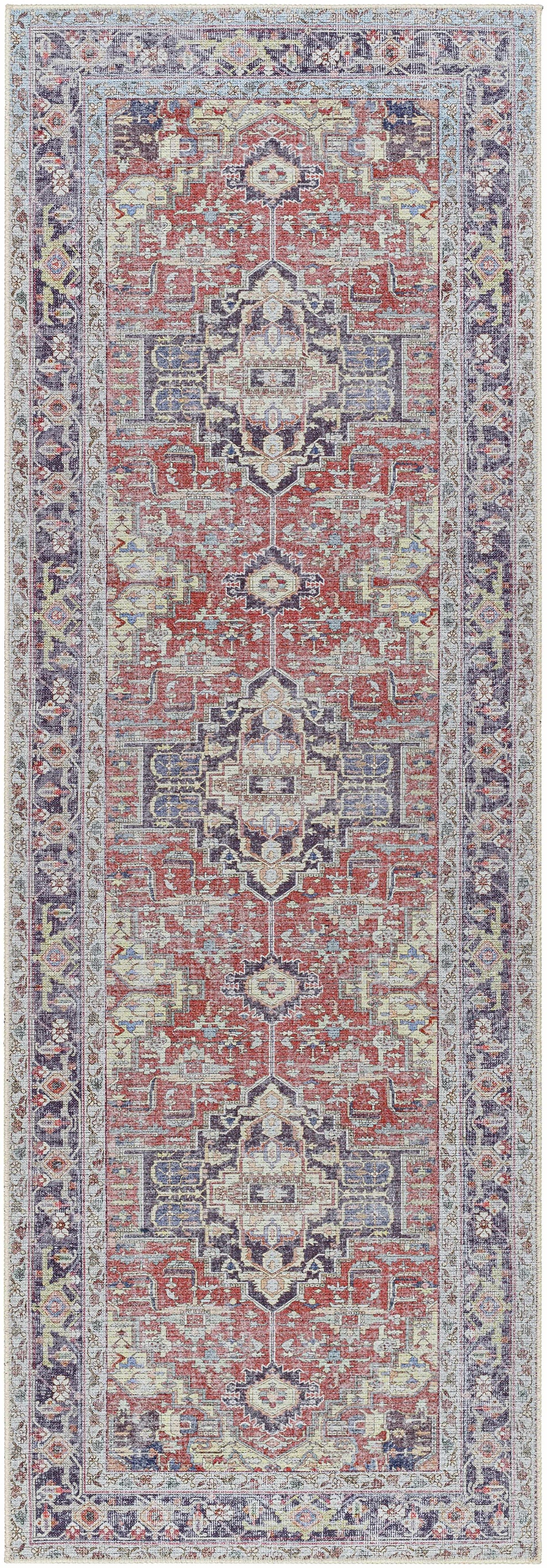 Reza Red Washable Rug - Clearance, photo 8 of 10