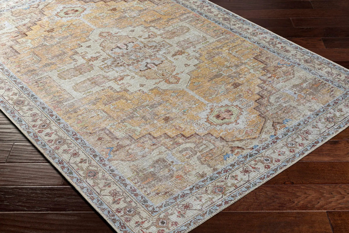 Reza Mustard Washable Rug - Clearance, photo 7 of 10