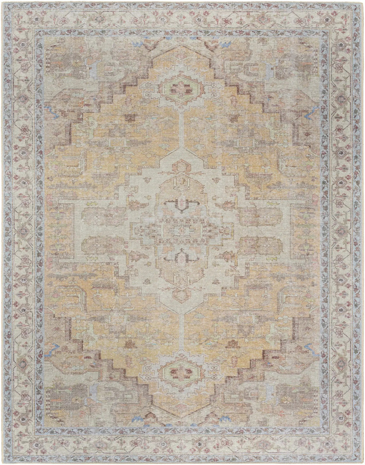 Reza Mustard Washable Rug - Clearance, photo 8 of 10
