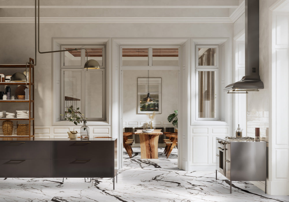 San Simone Sintered Stone Slab 125x63 room scene