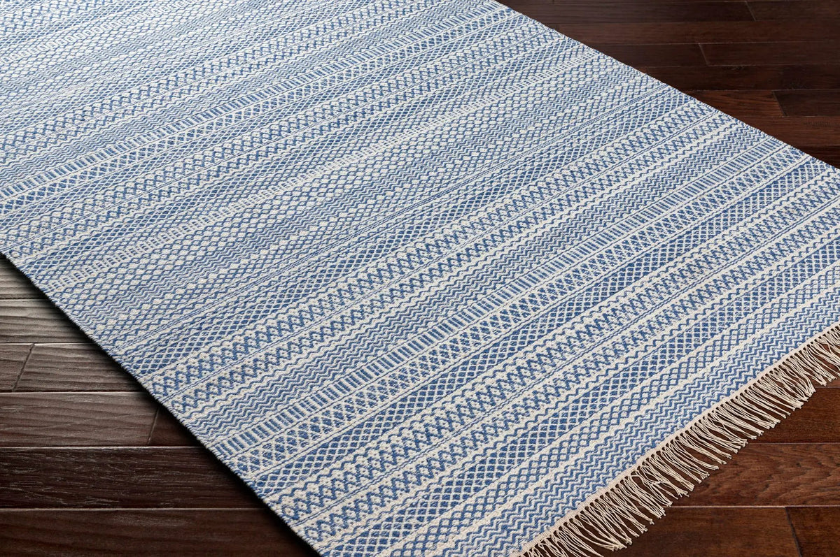 Sanc Blue/Cream Flatweave Wool Rug - Clearance, photo 7 of 9