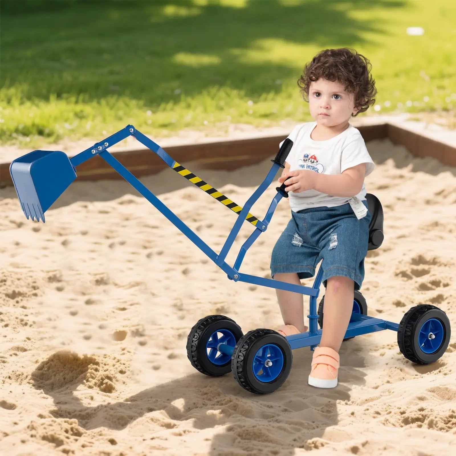 Sand Digger for Kids with 2-Handed Controls and Flexible Shovel by DirectDeals