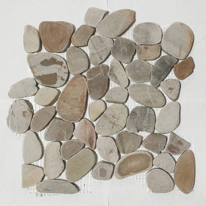 Sandy Beach Natural Pebble Mosaics 12x12 Pebble Natural 12x12 Mosaics