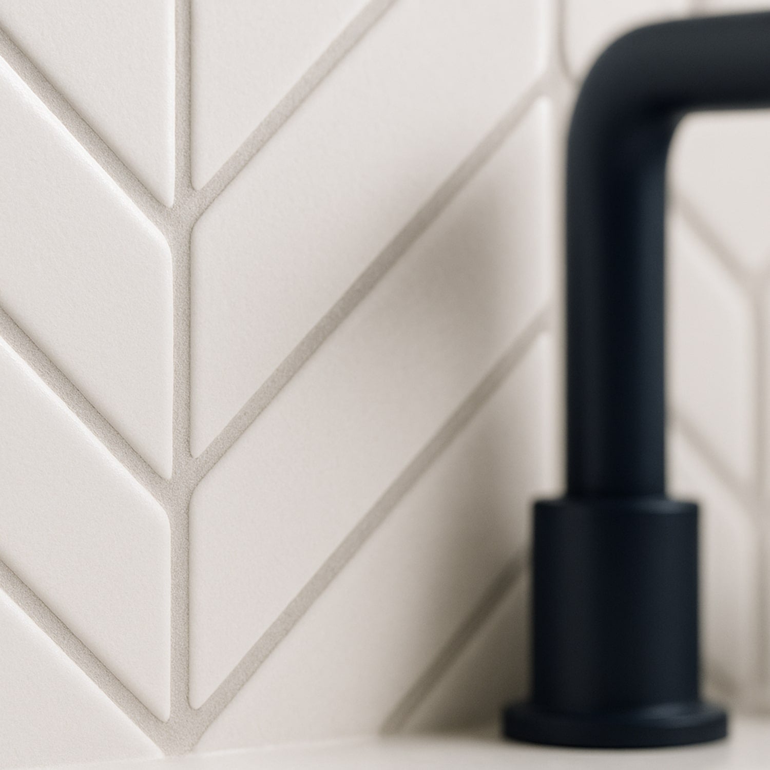 Cotton Matte Chevron Ceramic Tiles 2x6 Ceramic Matte 2x6 Tiles — 2