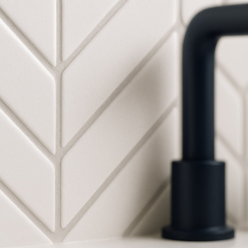 Cotton Matte Chevron Ceramic Tiles 2x6 Ceramic Matte 2x6 Tiles — 2