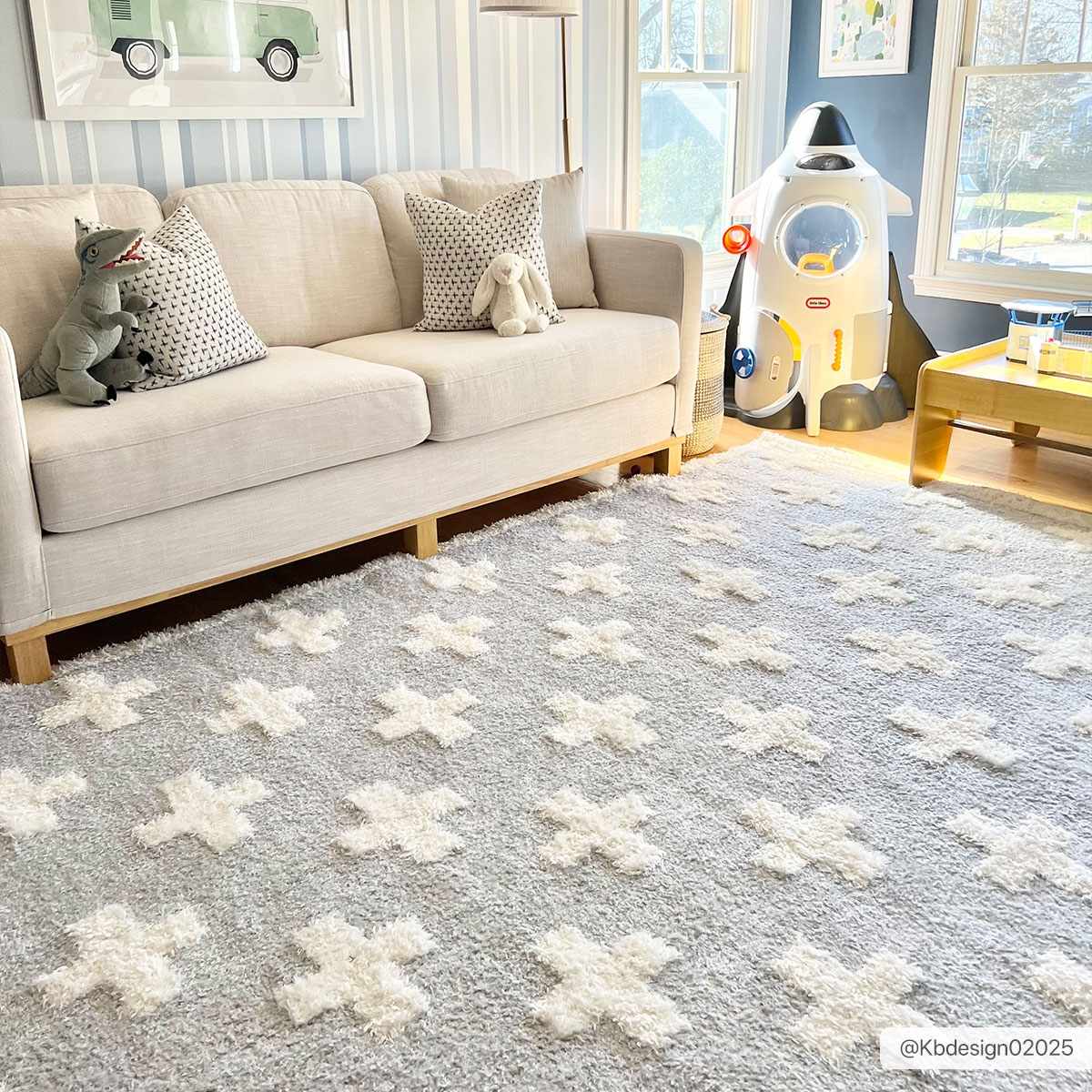 Satu Blue Area Rug by Boutique Rugs