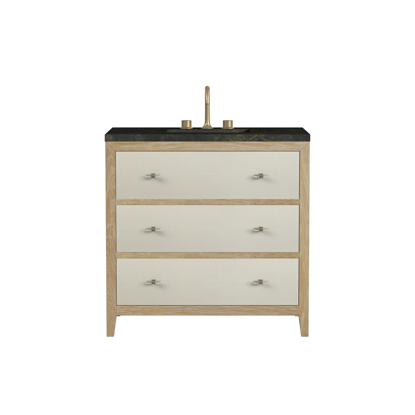 James Martin Celeste 36" Single Bathroom Vanity, Sunwashed Oak with Embossed Shagreen Drawer Fronts, view 40