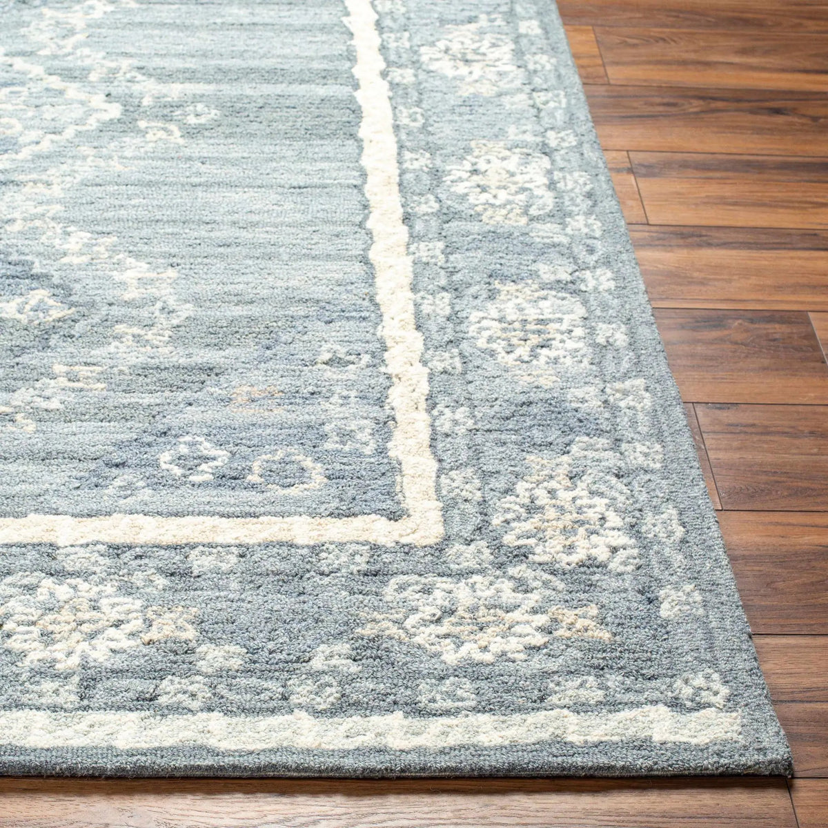 Alena Gray Blue Wool Blend Area Rug - Clearance, photo 3 of 6