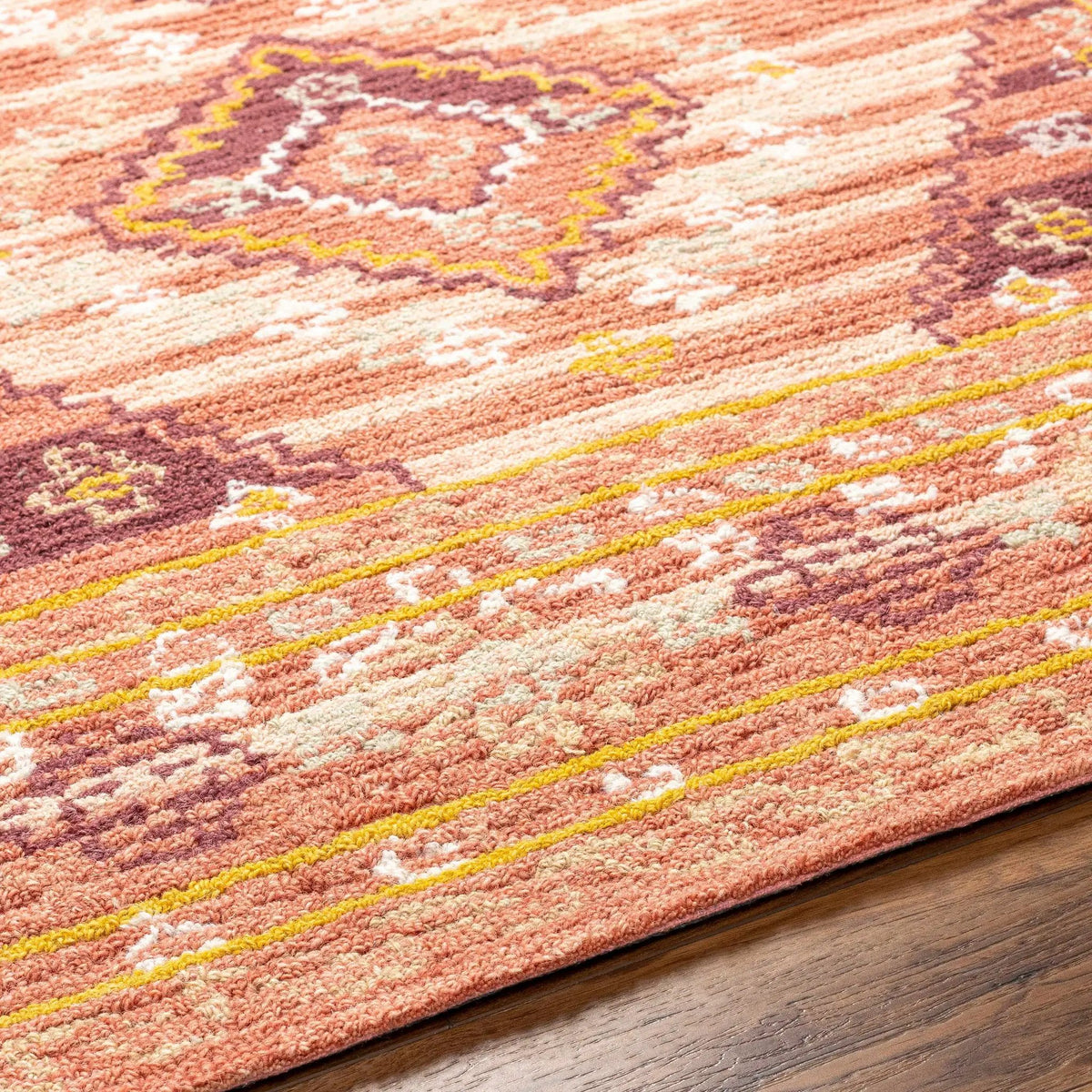 Alena Peach Wool Blend Area Rug - Clearance, photo 6 of 7