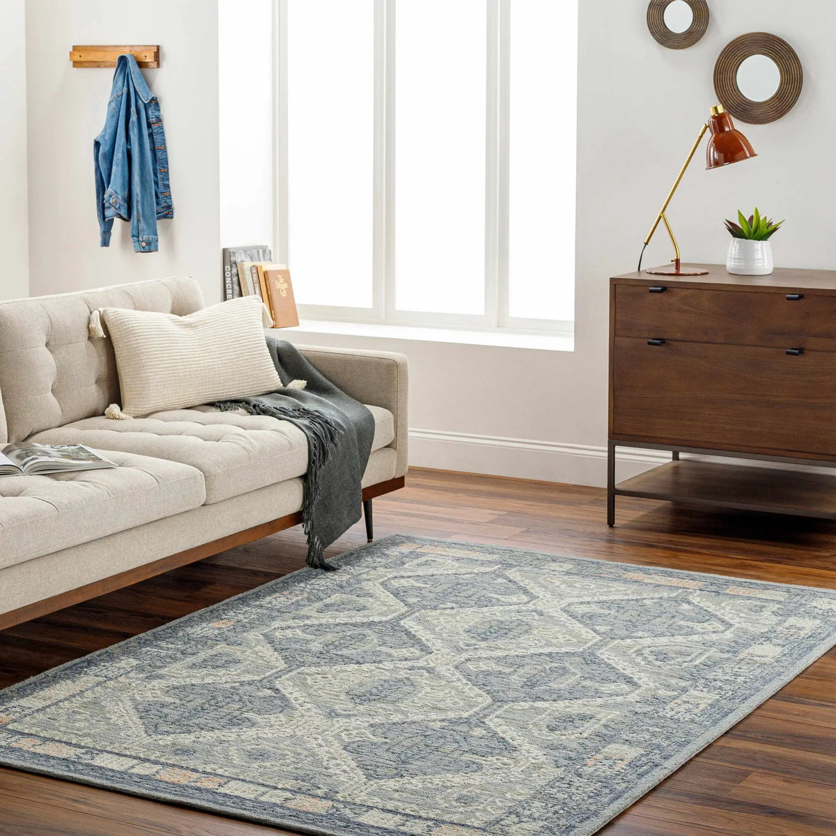 Doman Area Rug - Clearance, installed in a room