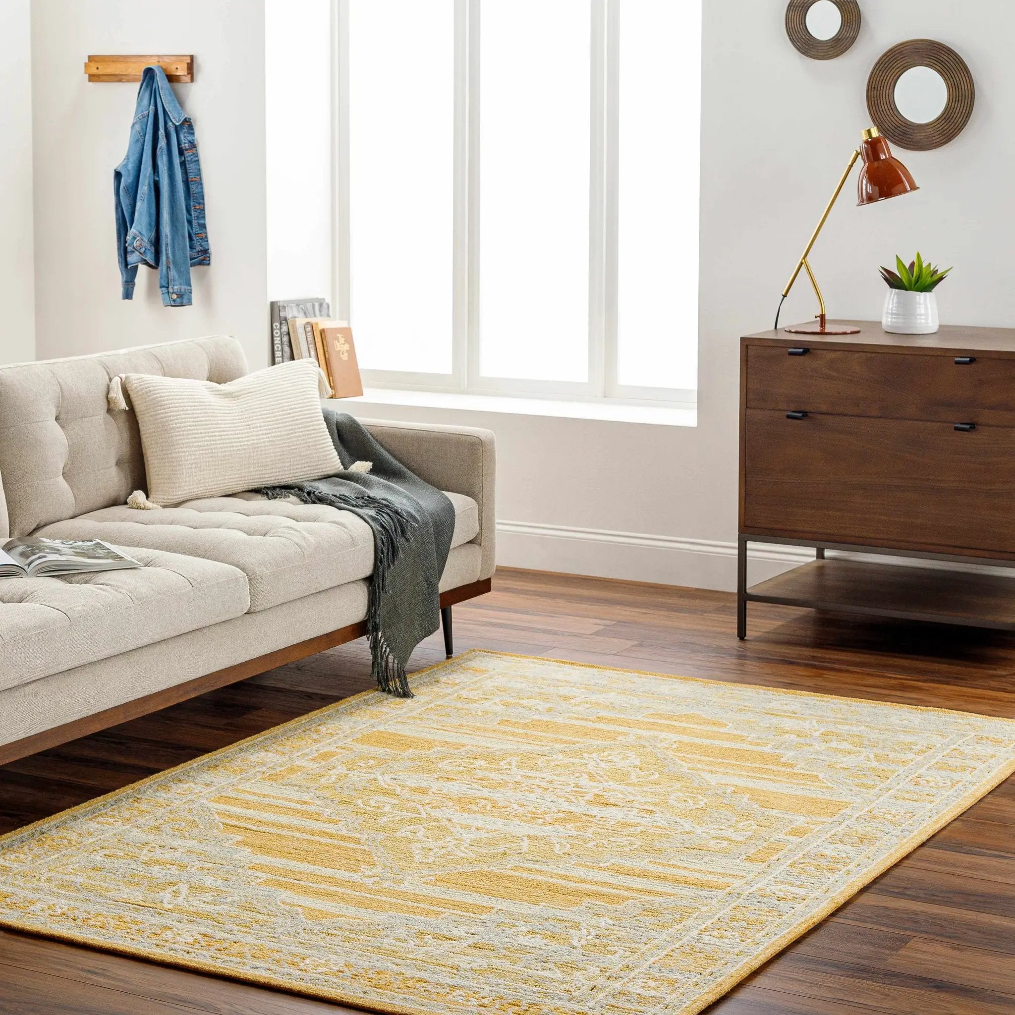 Nani Camel Wool Blend Area Rug - Clearance by Boutique Rugs
