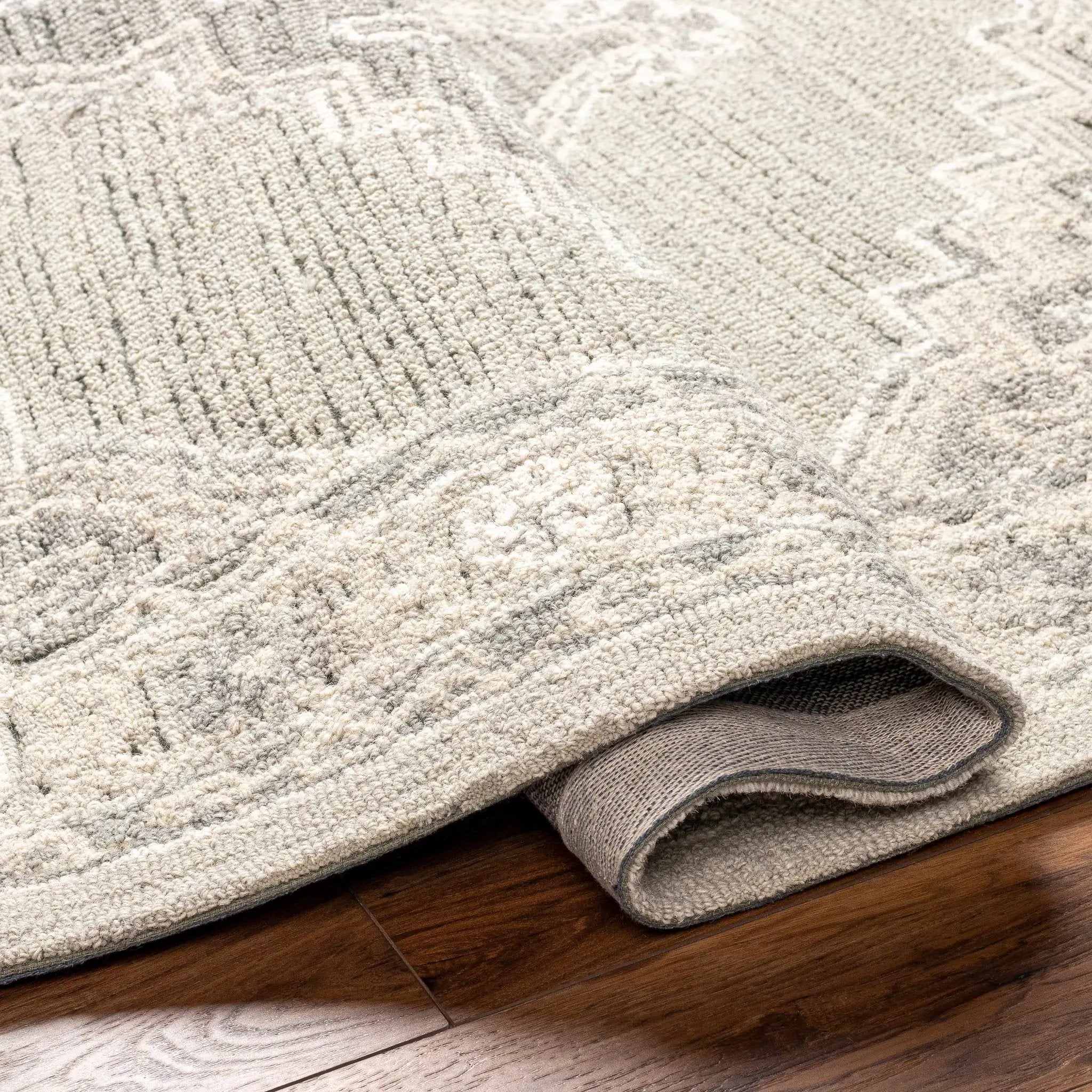 Nani Gray Wool Blend Area Rug - Clearance by Boutique Rugs