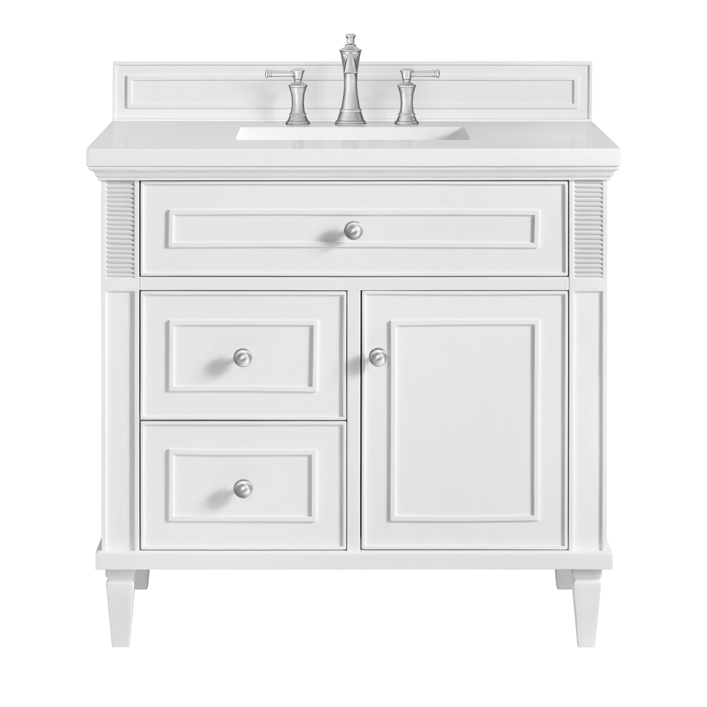 James Martin Lorelai 36" Single Bathroom Vanity, Bright White, view 31