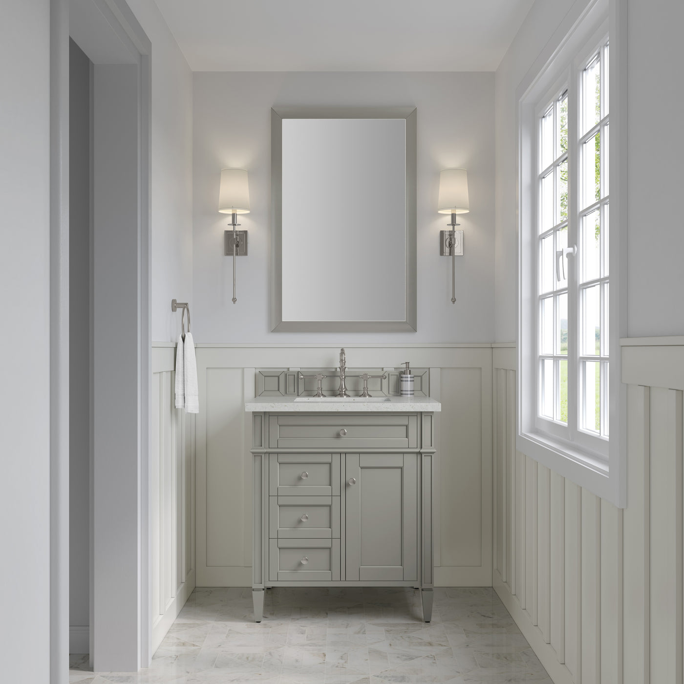 James Martin Brittany 30" Single Bathroom Vanity, Urban Gray, view 17