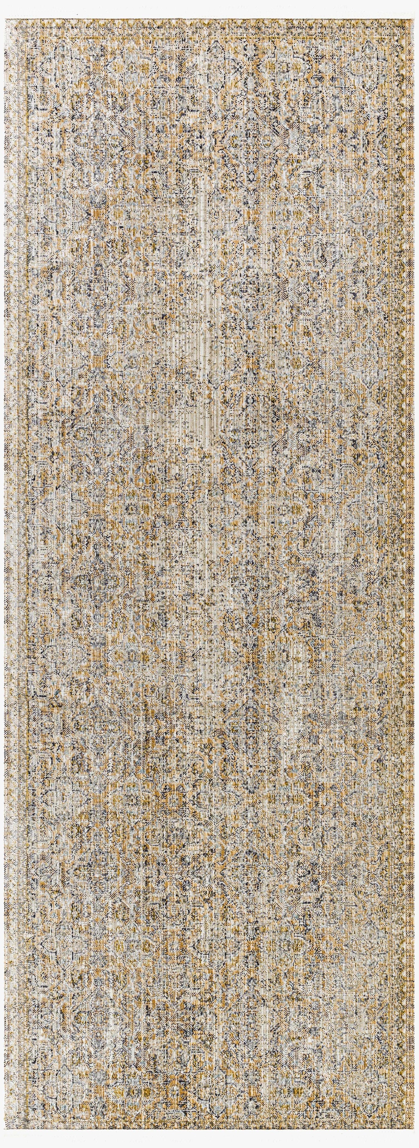 Margaret Beige & Blue Washable Outdoor Rug - Becki Owens x Livabliss - Clearance by Boutique Rugs