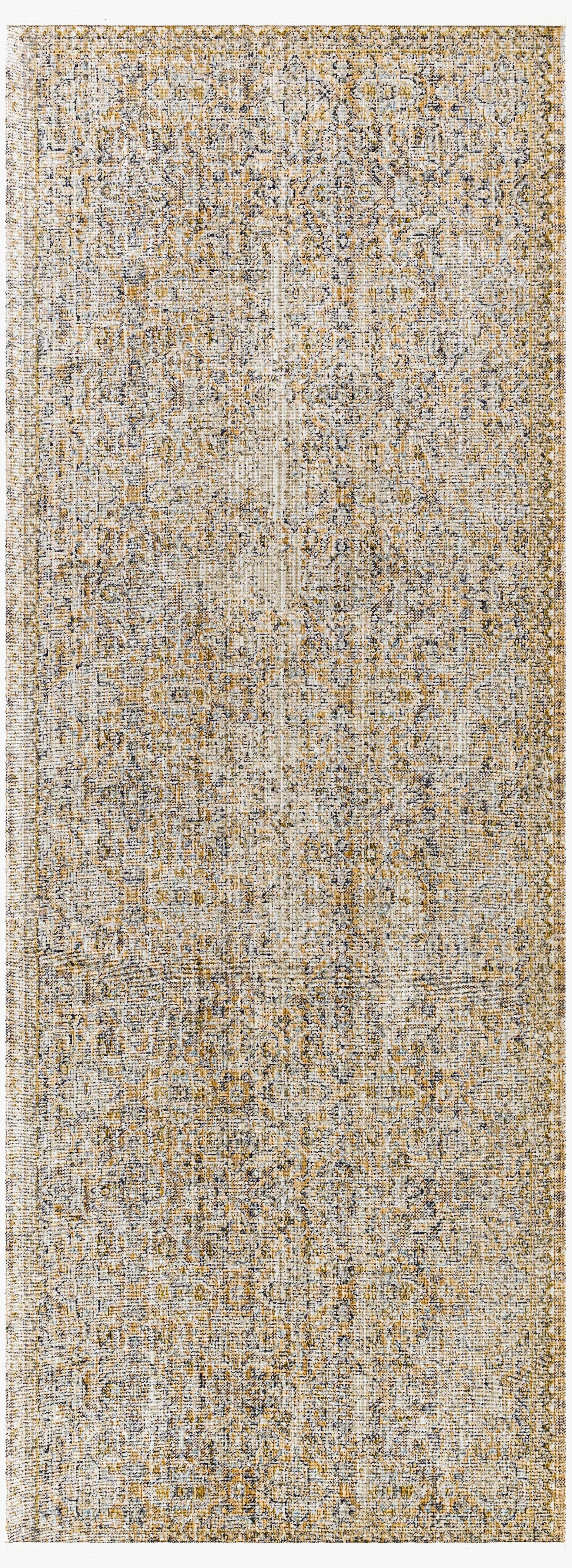 Margaret Beige & Blue Washable Outdoor Rug - Becki Owens x Livabliss - Clearance by Boutique Rugs