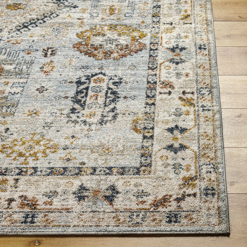 Kamau Cream & Blue Area Rug - Clearance by Boutique Rugs