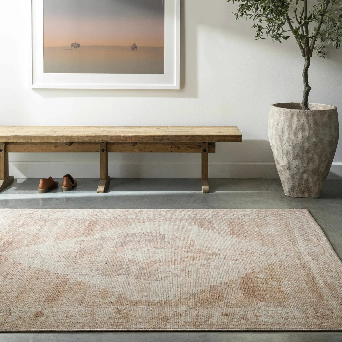 Luca Machine Woven Becki Owens x LIVABLISS BONC-2301 Area Rug, installed in a room