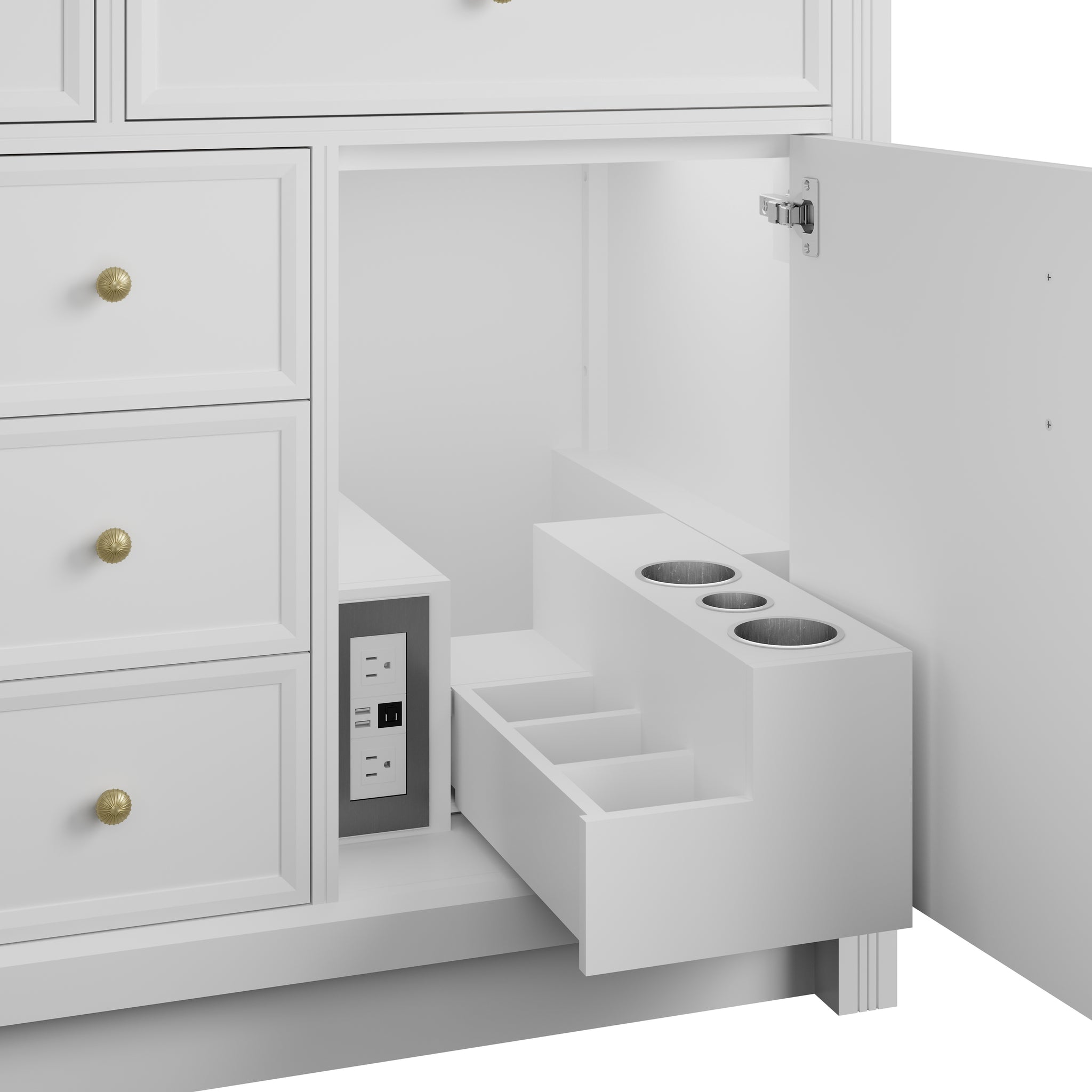 James Martin Bellshire 120" Single Bathroom Vanity, Bright White, view 10