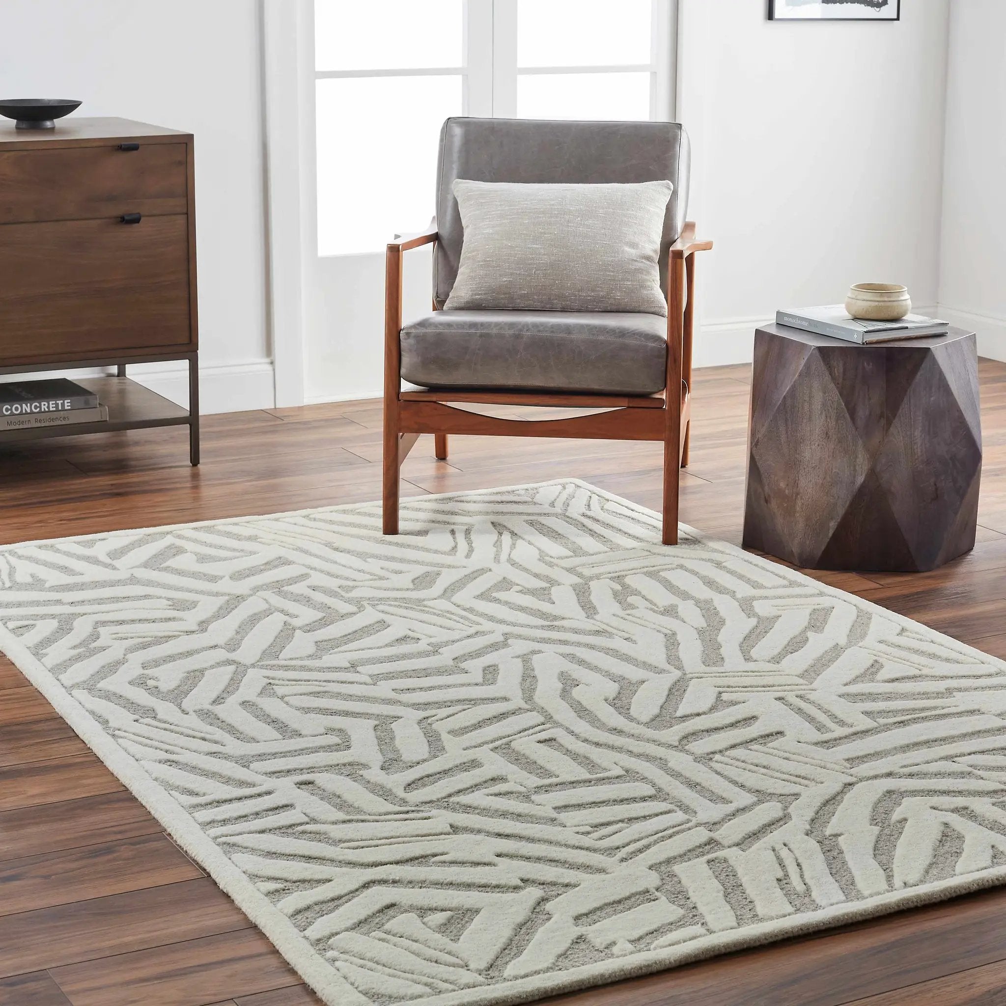 Avian Cream Wool Area Rug - Clearance by Boutique Rugs