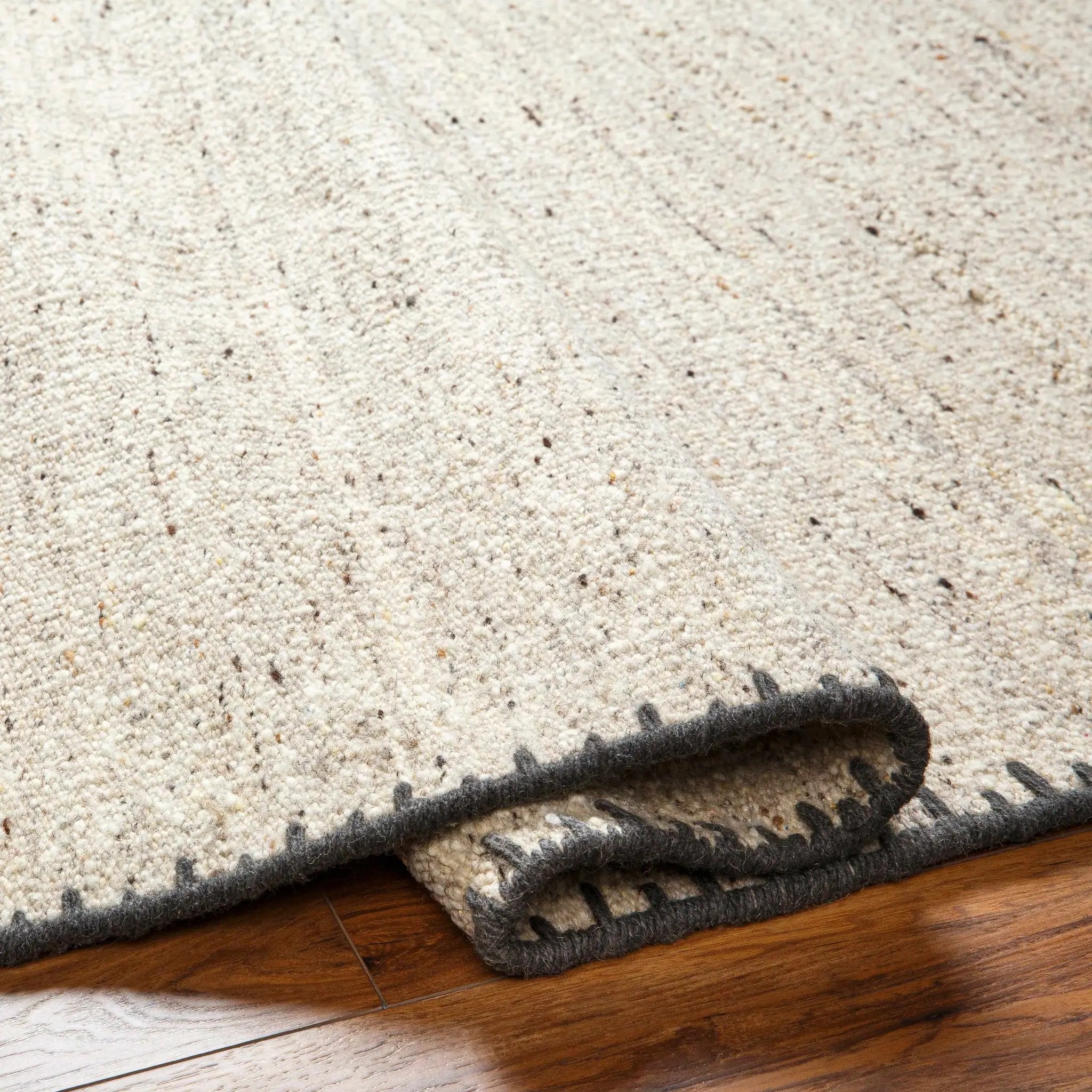 Ayumu Beige Hand Woven Wool Area Rug by Boutique Rugs