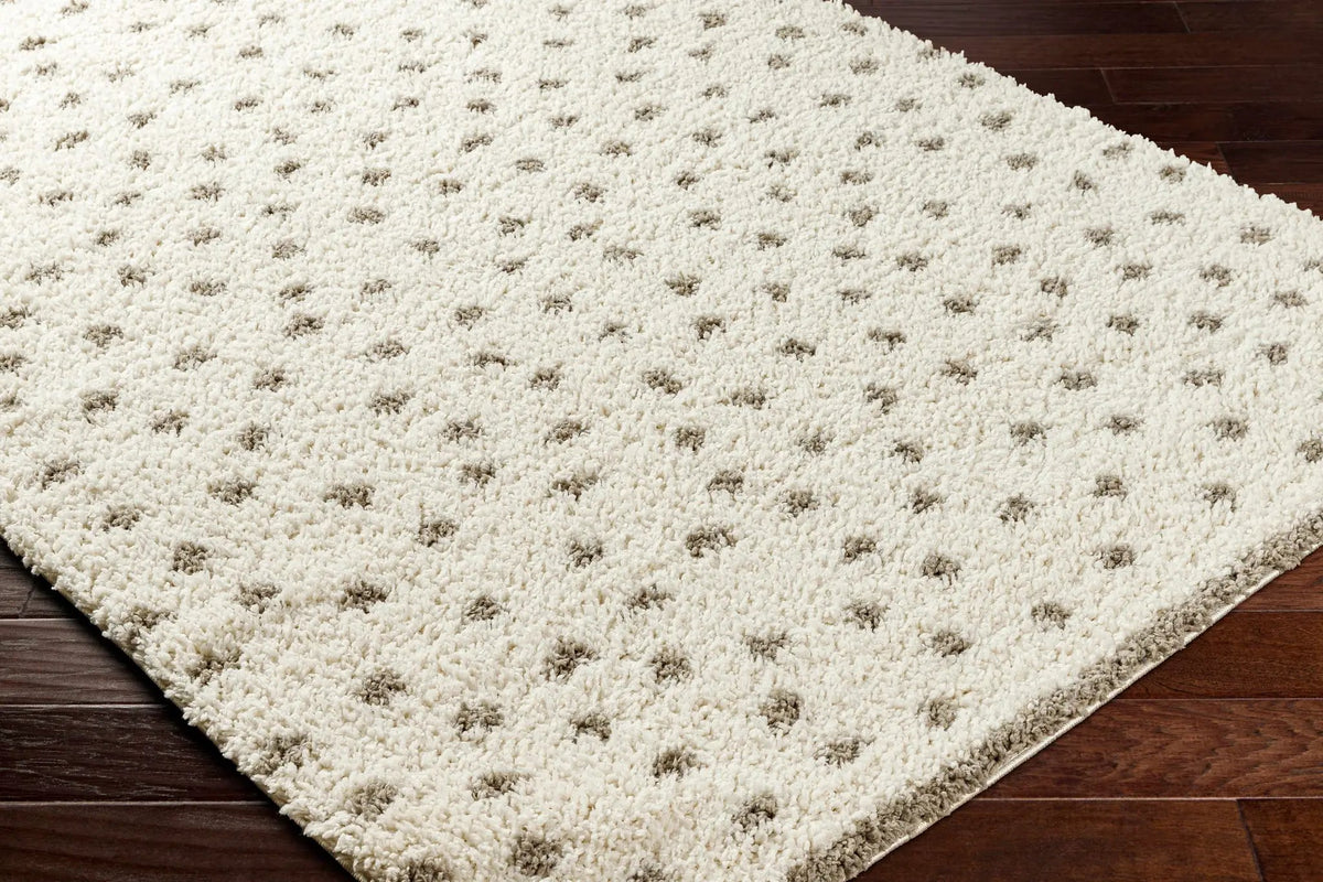 Chaia Dotted Cream & Gray Plush Area Rug - Clearance, photo 5 of 8