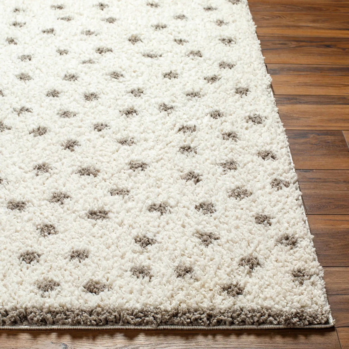 Chaia Dotted Cream & Gray Plush Area Rug - Clearance, photo 6 of 8