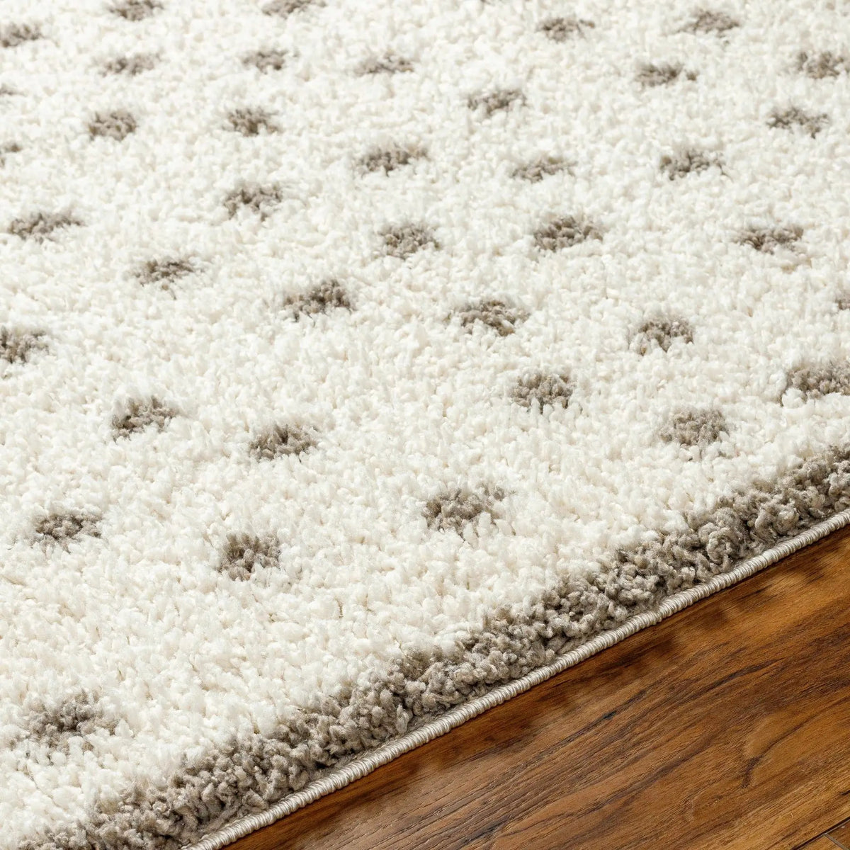 Chaia Dotted Cream & Gray Plush Area Rug - Clearance, photo 8 of 8