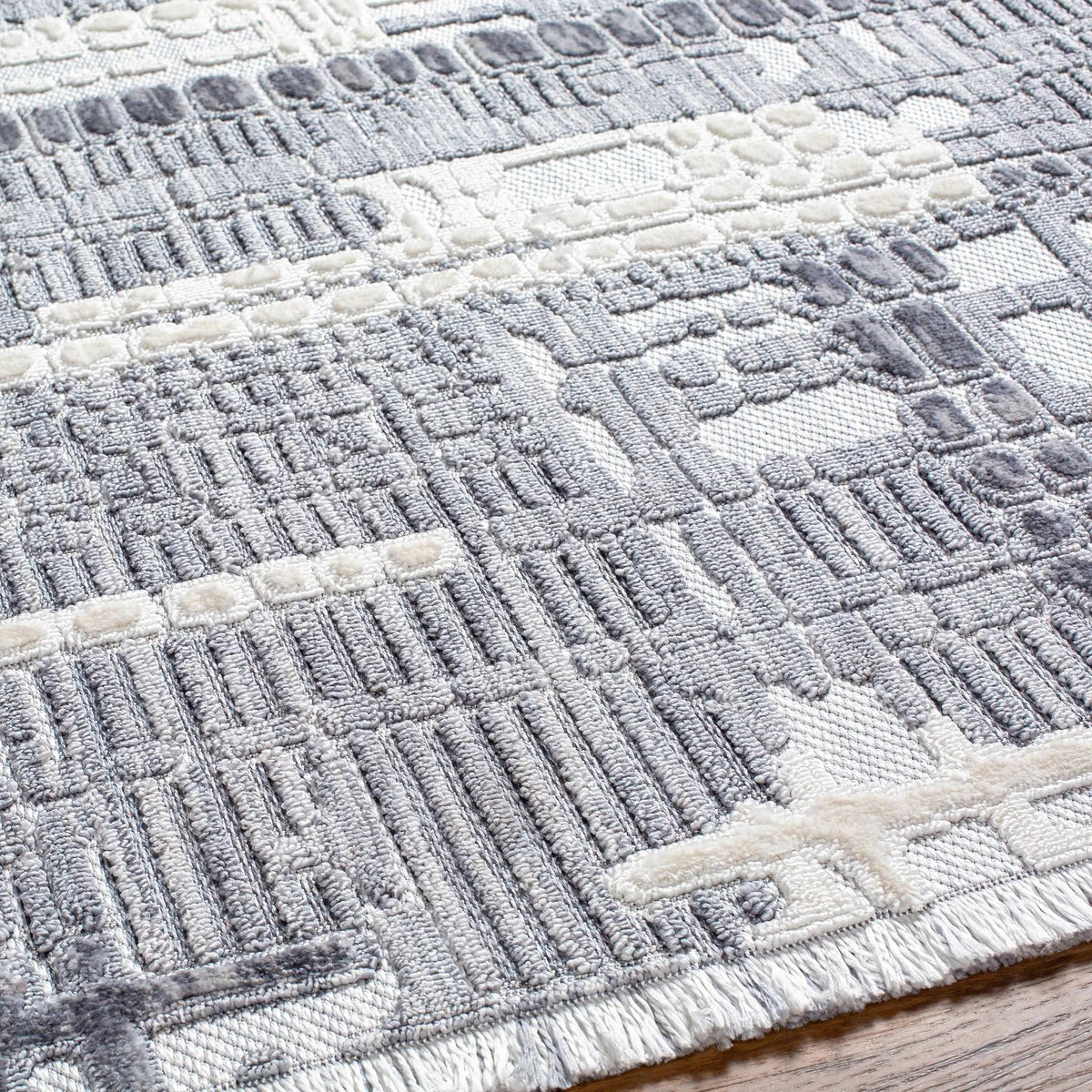 Bodhi Textured Saxony Rug with Fringes - Clearance, photo 3 of 8