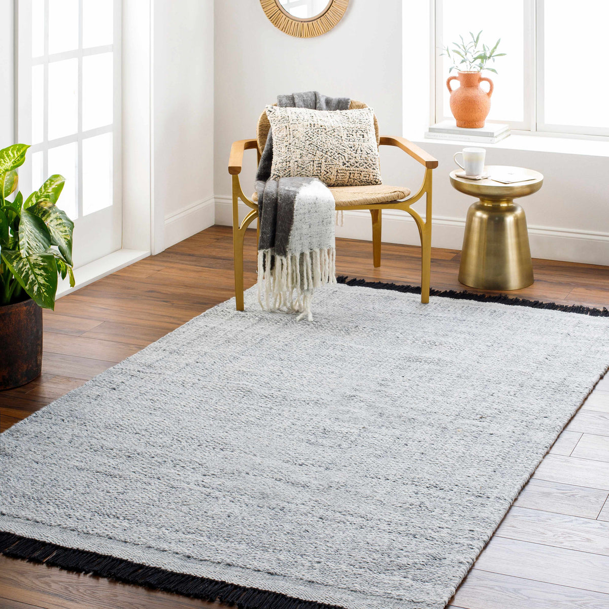 Gray Anane Area Rug - Clearance, installed in a room