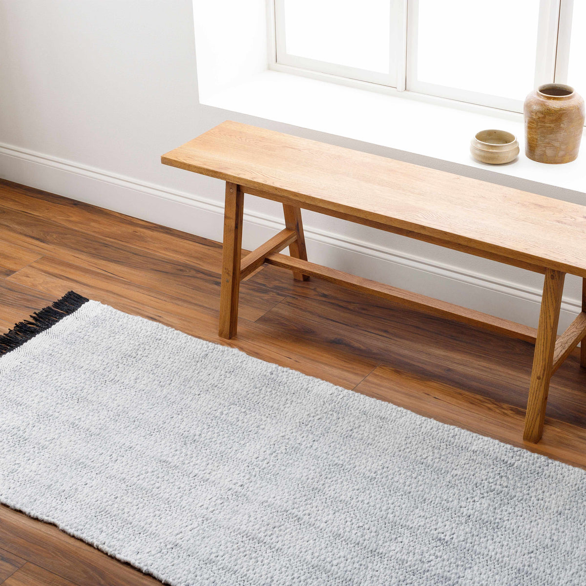 Gray Anane Area Rug - Clearance, installed in a room 2