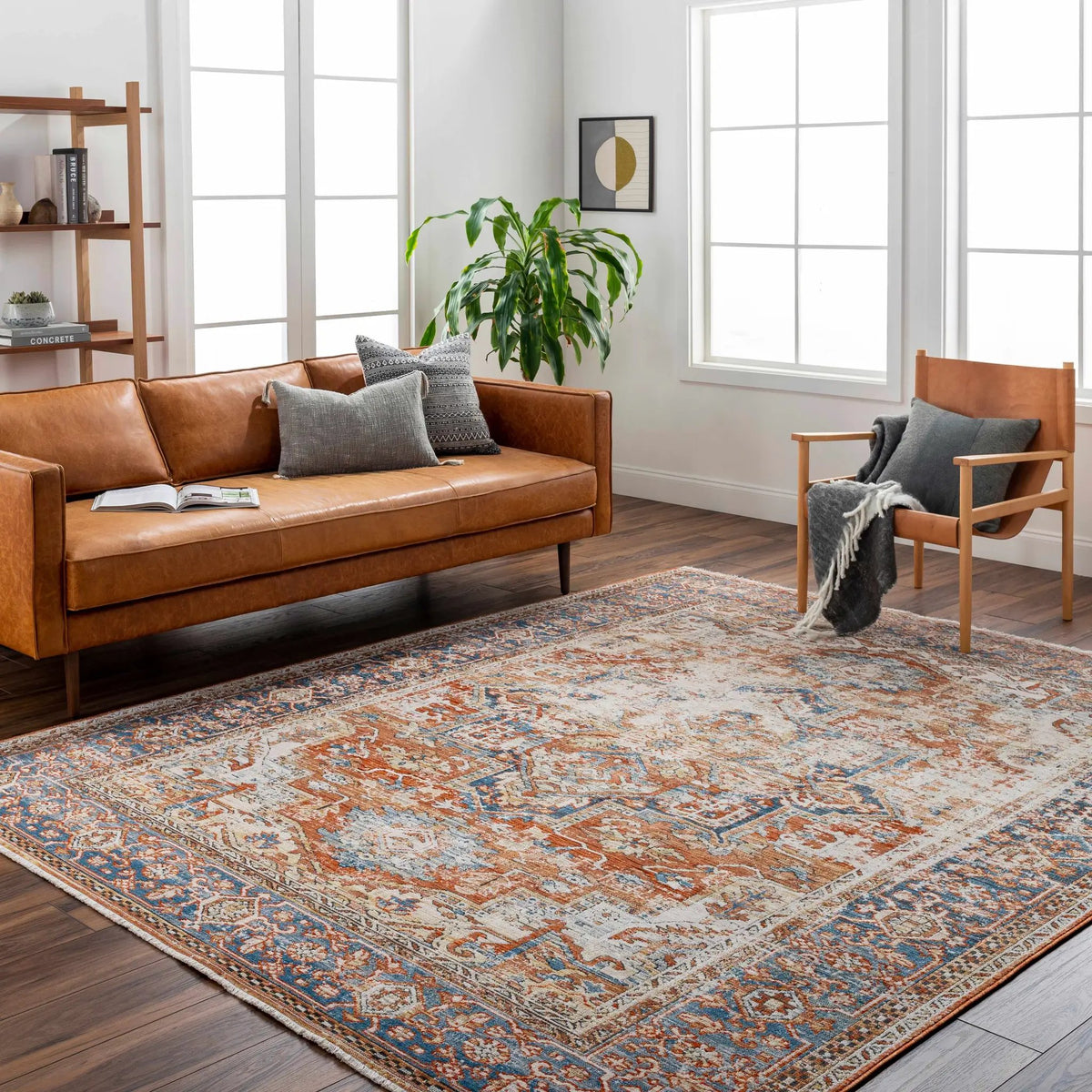 Basim Area Rug - Clearance, installed in a room