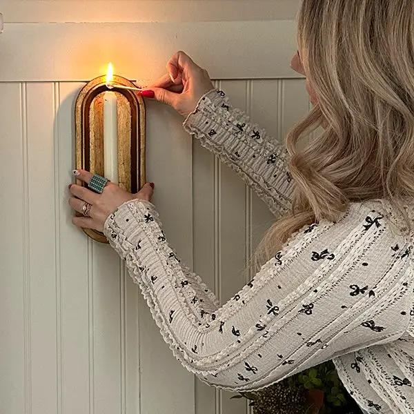 Antique Gold Taper Candle Holder Wall Sconce, Set of Two by Decor Steals