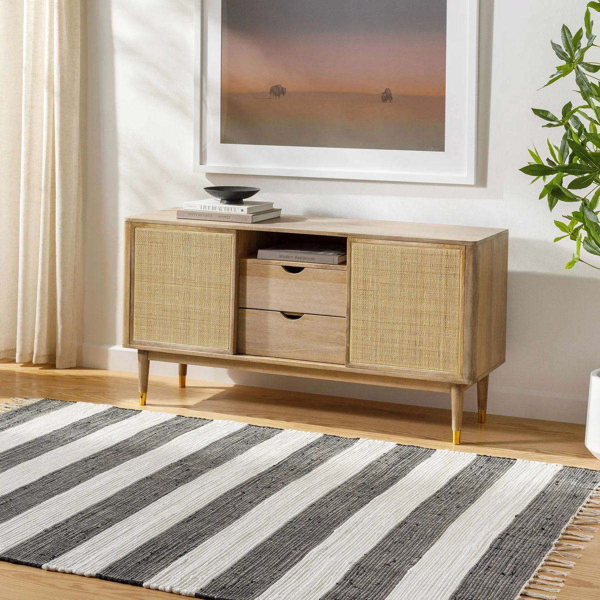 Moby Charcoal Area Rug - Clearance, installed in a room