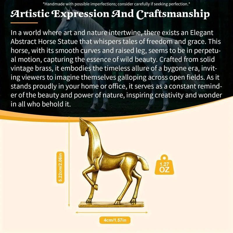 Sculpture - Abstract Brass Horse by House Of Avana