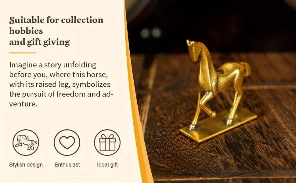 Sculpture - Abstract Brass Horse by House Of Avana