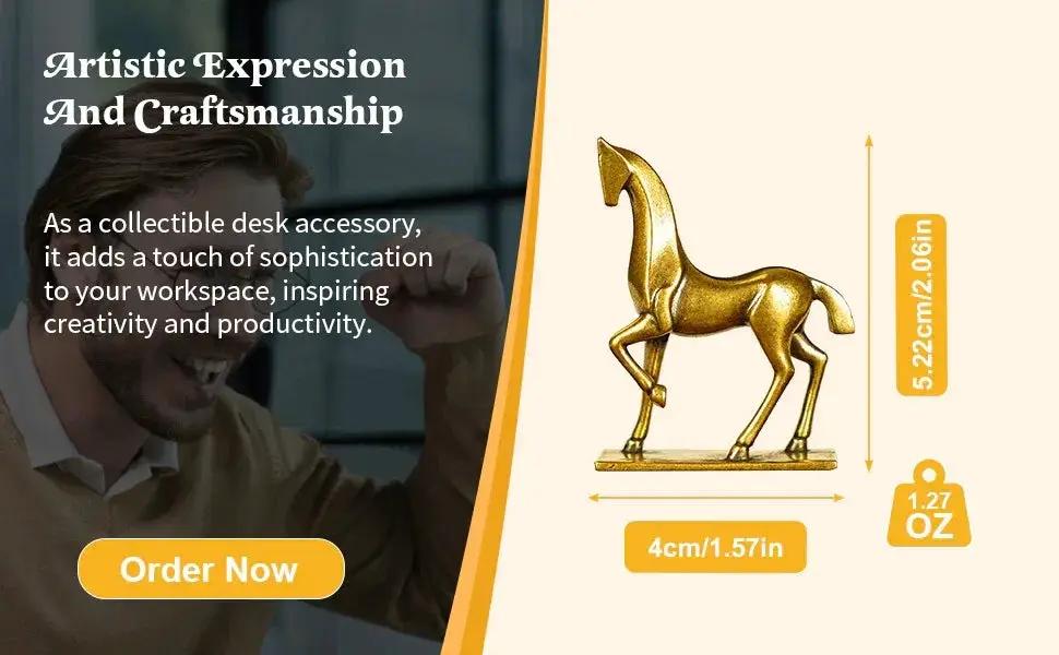 Sculpture - Abstract Brass Horse by House Of Avana