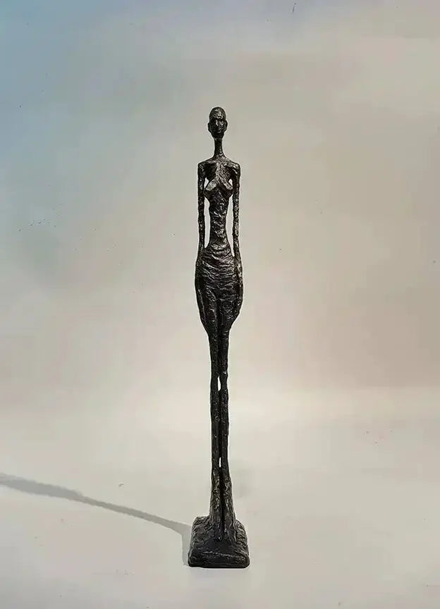 Abstract Standing Woman Brass Sculpture by House Of Avana