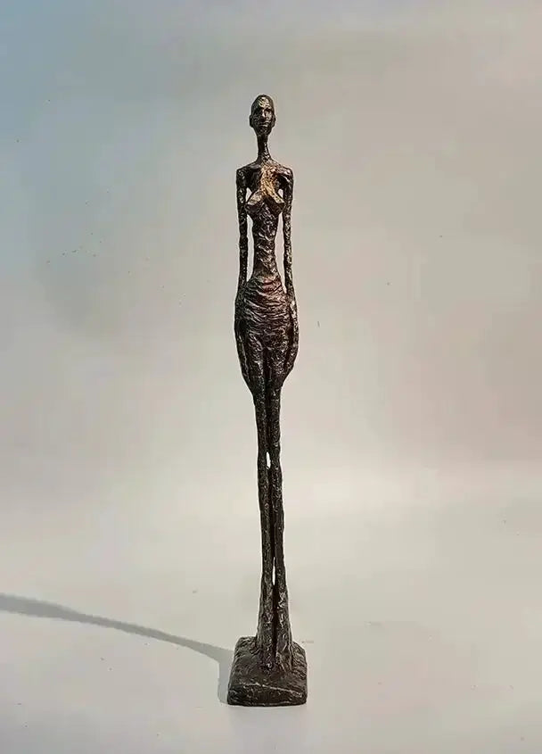 Abstract Standing Woman Brass Sculpture by House Of Avana