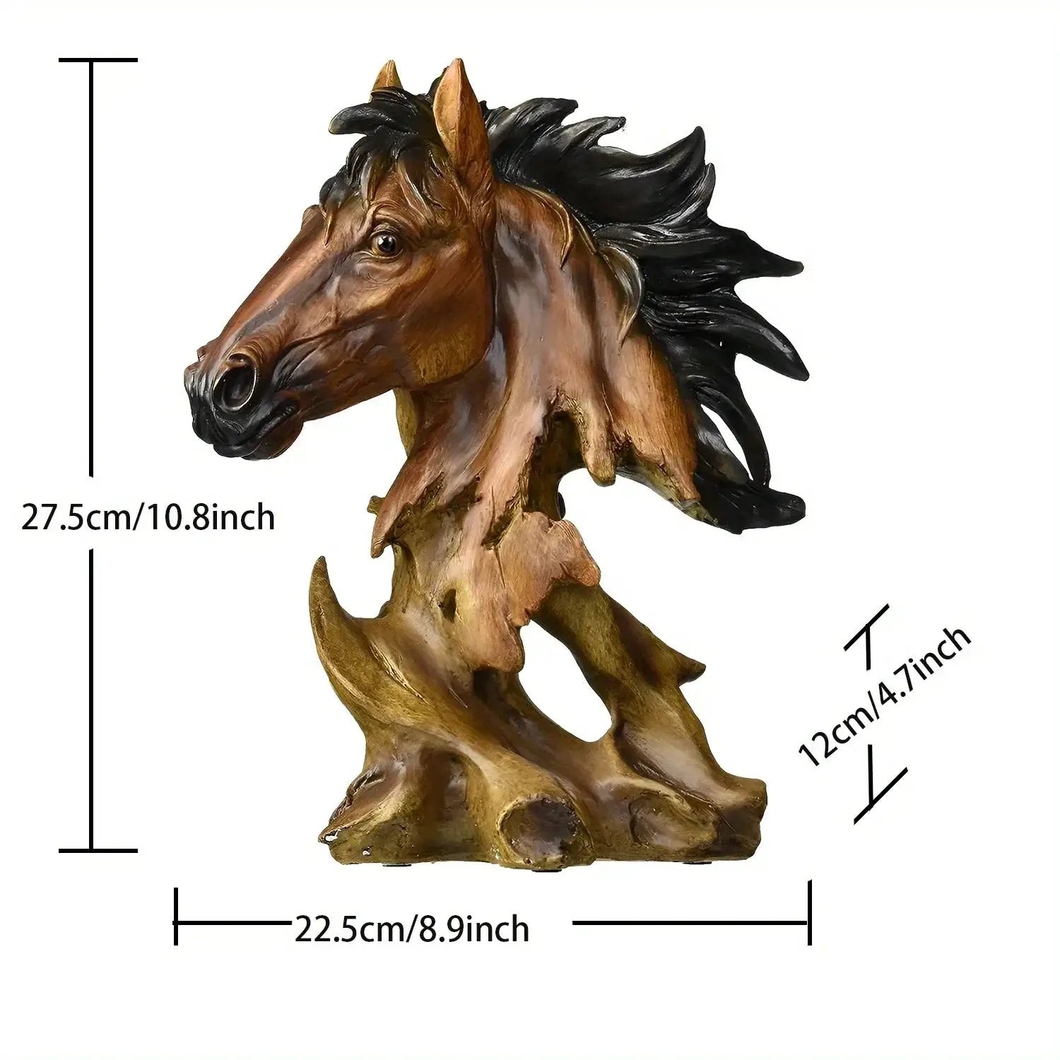 Sculpture - Decorative Metal Horse Head by House Of Avana