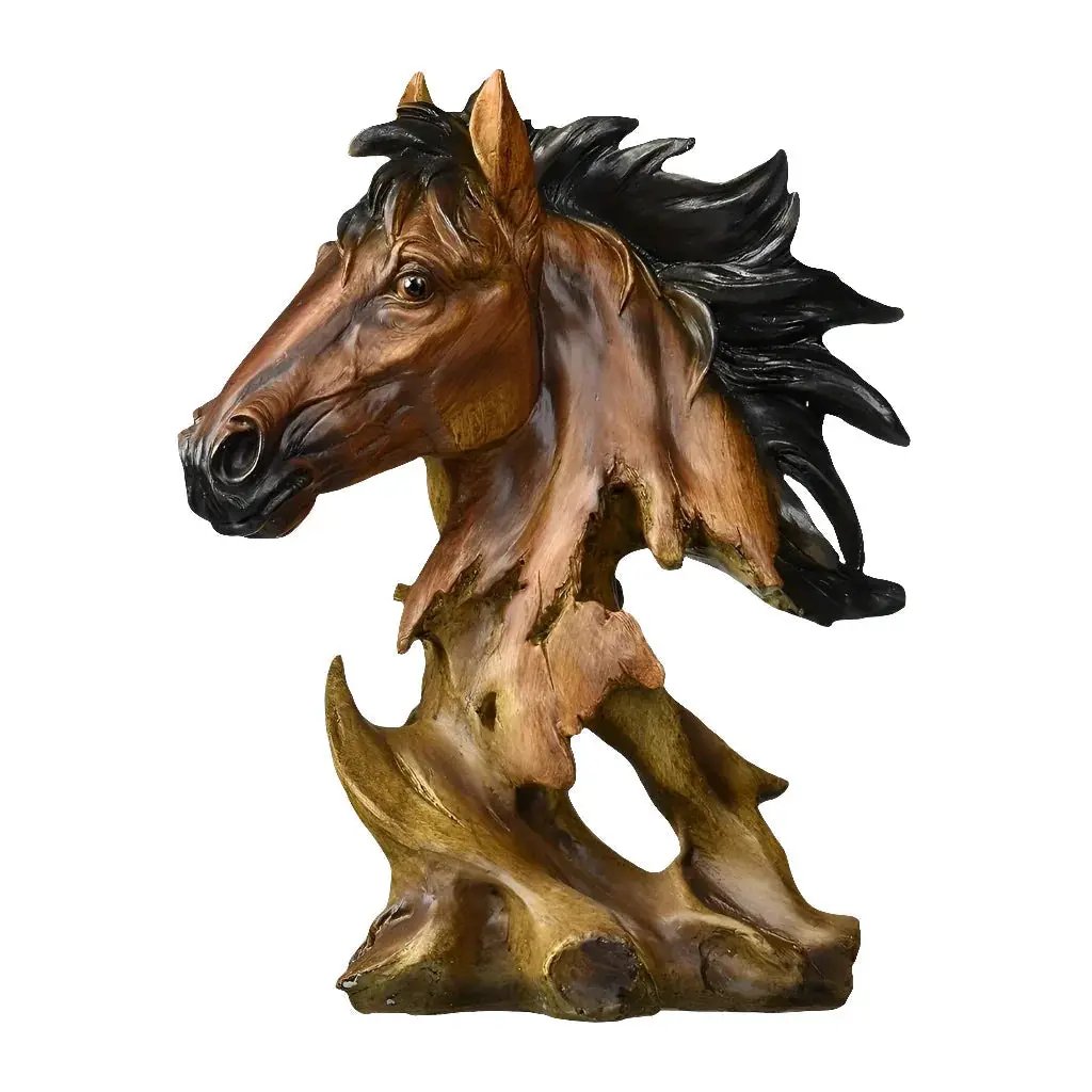 Sculpture - Decorative Metal Horse Head by House Of Avana