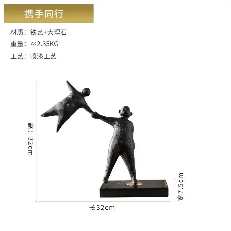 Sculpture - Minimalist Iron Wall Art by House Of Avana