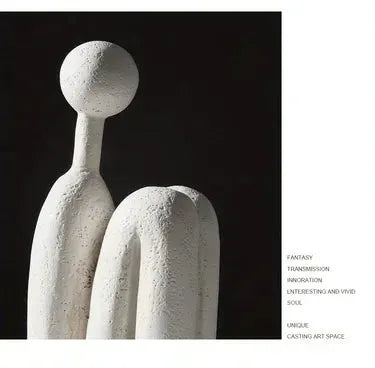 Modern Back-to-Back Abstract Couple Sculpture by House Of Avana