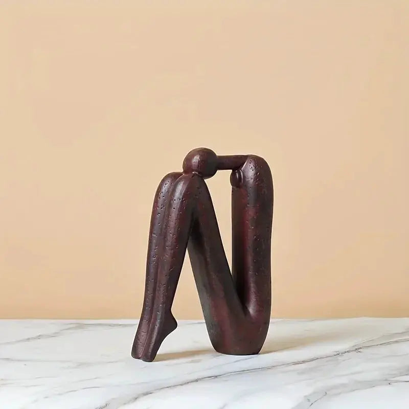 Modern Back-to-Back Abstract Couple Sculpture by House Of Avana