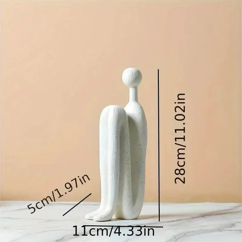 Modern Back-to-Back Abstract Couple Sculpture by House Of Avana