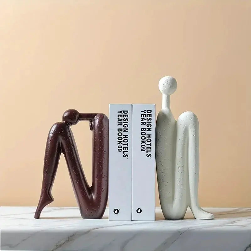 Modern Back-to-Back Abstract Couple Sculpture by House Of Avana