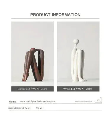 Modern Back-to-Back Abstract Couple Sculpture by House Of Avana