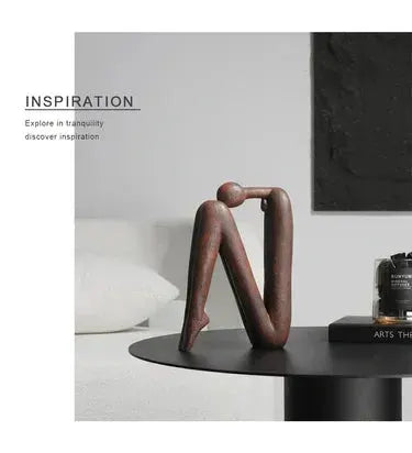 Modern Back-to-Back Abstract Couple Sculpture by House Of Avana
