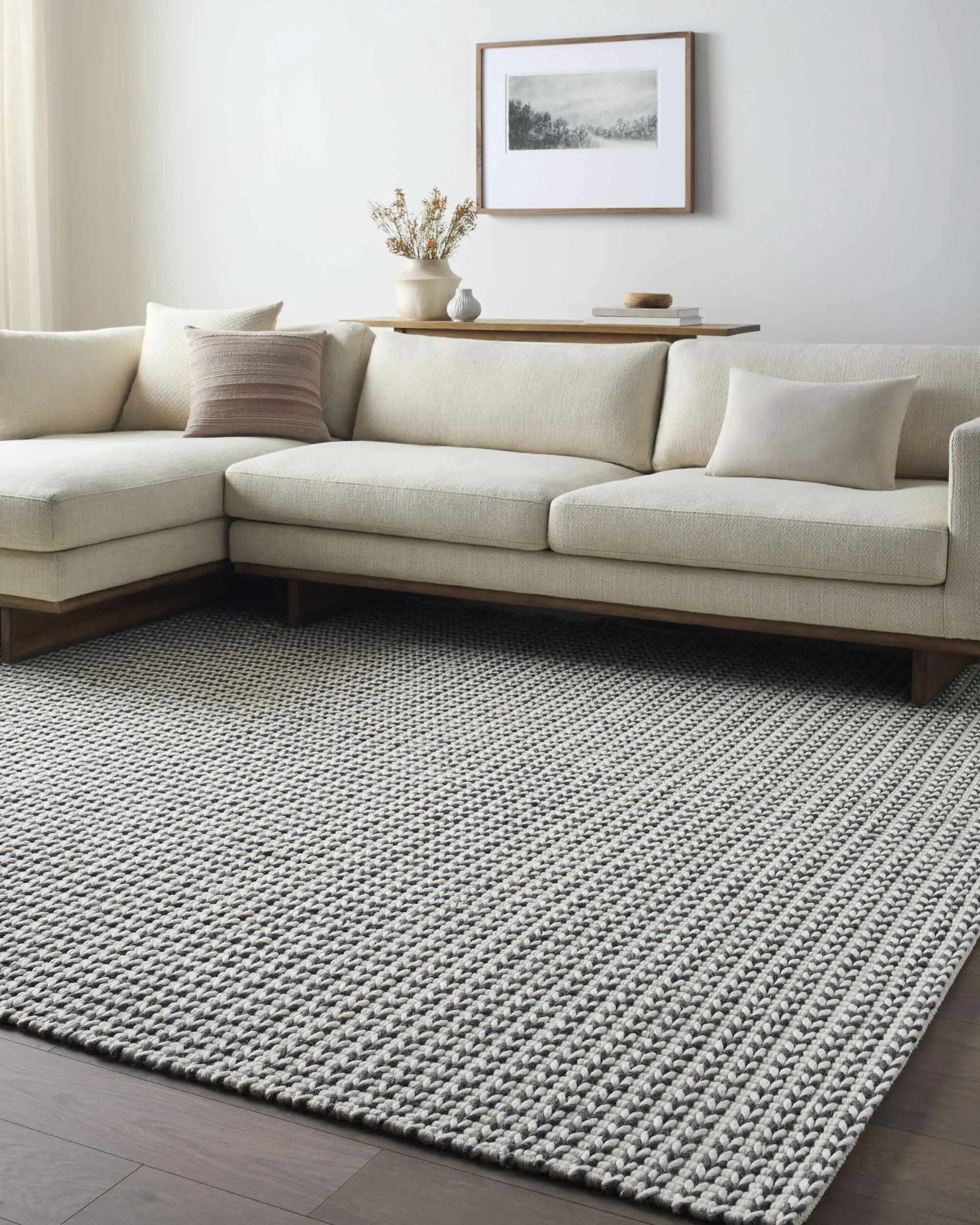 Lenci Silver Beige Area Rug by Boutique Rugs