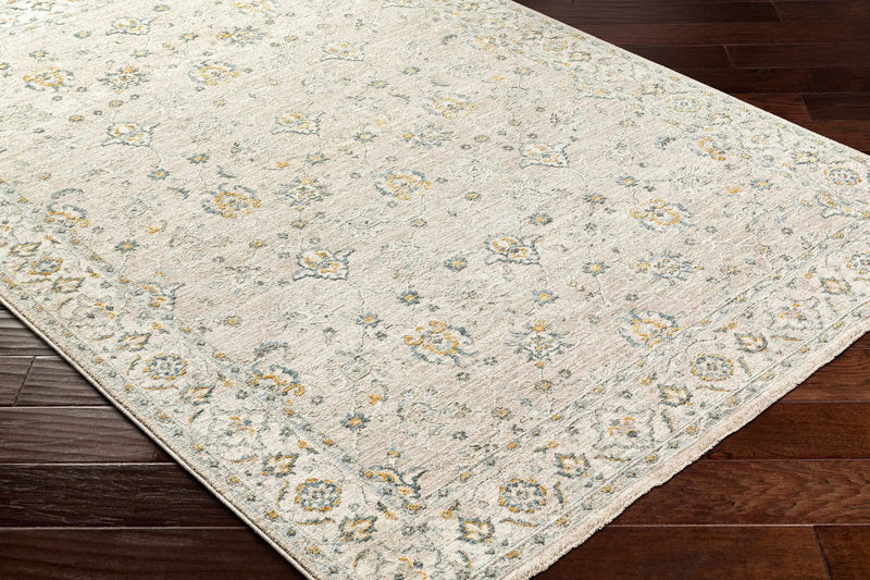 Amaru Cream & Sage Textured Rug with Fringes by Boutique Rugs